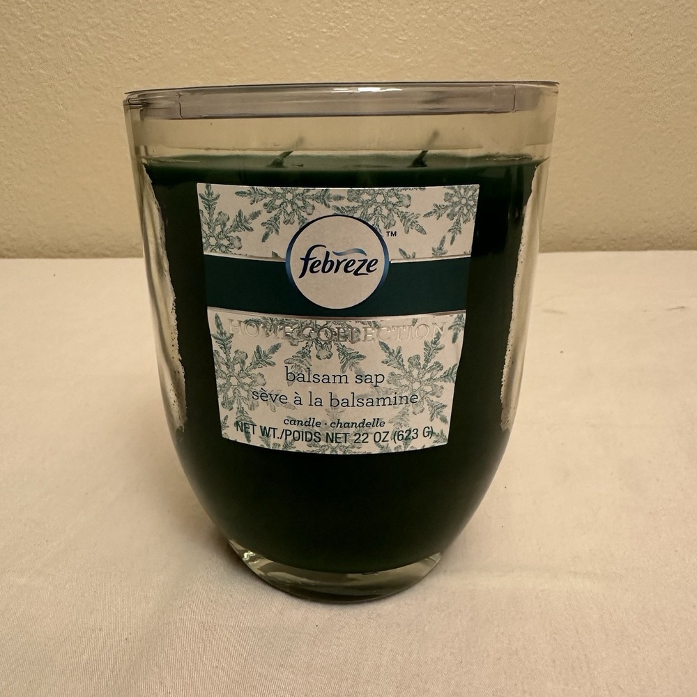 Febreze Home‎ Collection 22 oz. 2-wick Oval Candle BALSAM  SAP Discounted Scent